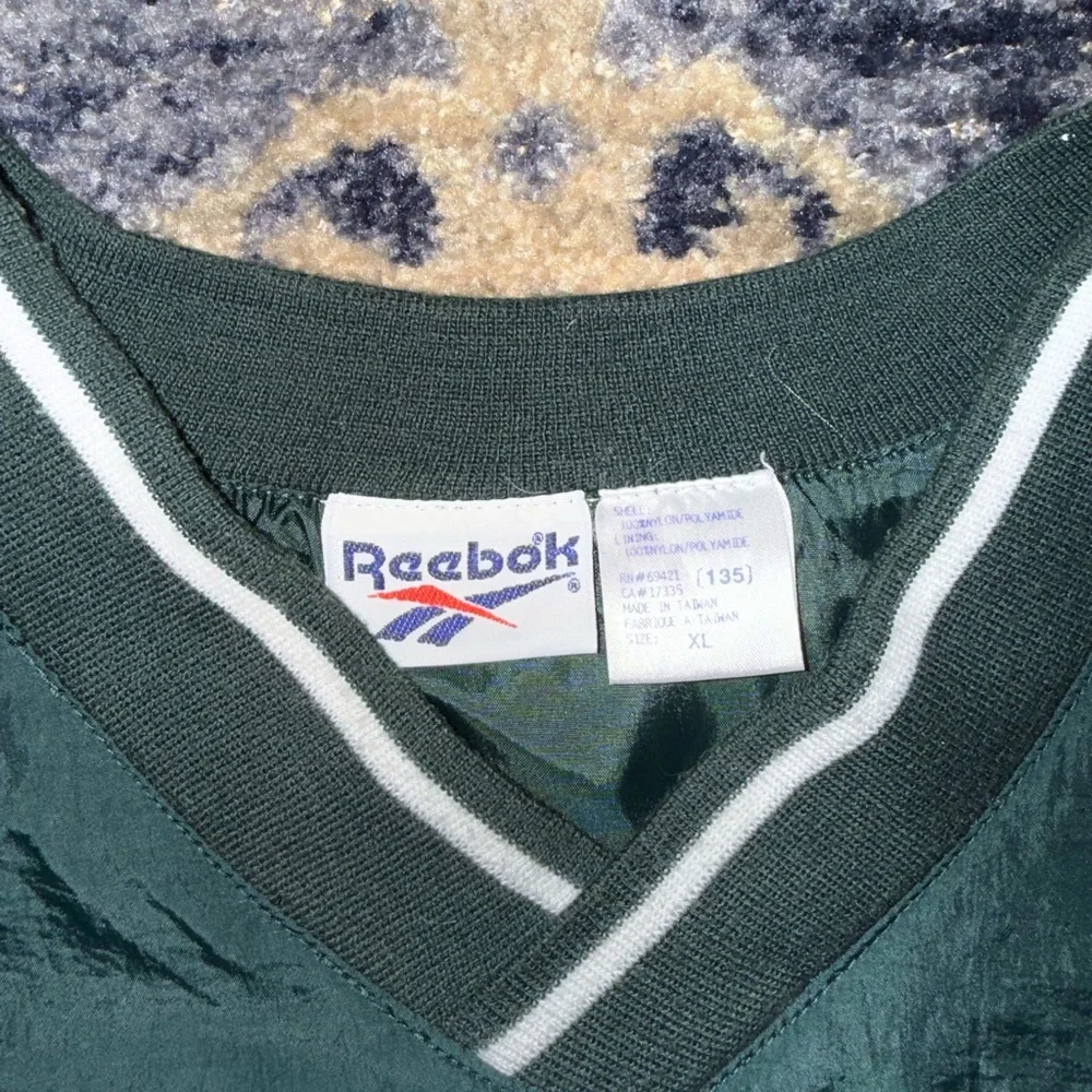 Vintage Reebok Windbreaker Green Baggy Size XL - Picture 3 of 3